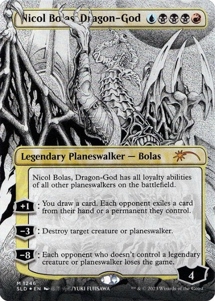 (英)【Foil】龍神、ニコル・ボーラス / Nicol Bolas, Dragon-God【SLD】More Borderless Planeswalkers No.1246