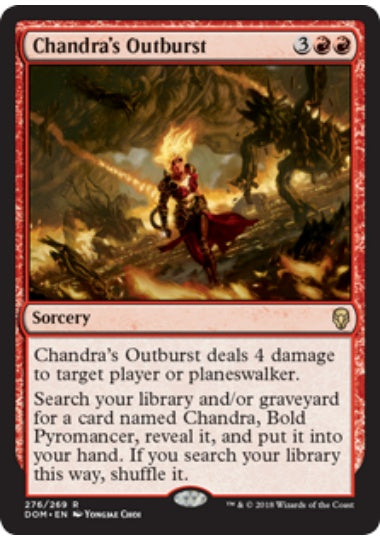(英)チャンドラの激高 / Chandra's Outburst【DOM】 プレインズウォーカーデッキ収録 No.276