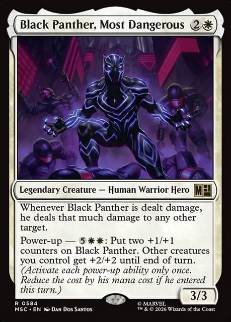 (英)【Foil】最も危険な男、ブラックパンサー / Black Panther, Most Dangerous【MSC】 No.584