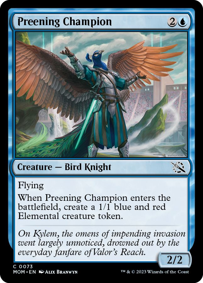 (英)【Foil】羽づくろう勇者 / Preening Champion【MOM】 No.073