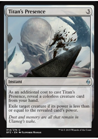 (英)タイタンの存在 / Titan's Presence【BFZ】 No.014