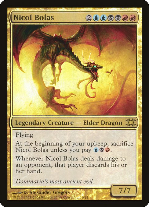 (英)【Foil】ニコル・ボーラス / Nicol Bolas【FTVDRAGONS】 No.010