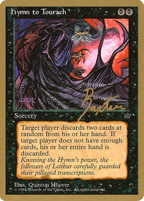 (英)トーラックへの賛歌 / Hymn to Tourach【PTC】 (Quinton Hoover) ProTour NewYork Decks 1996 George Baxter 金枠 No.097