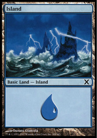 (英)【Foil】島 / Island【10E】 No.368