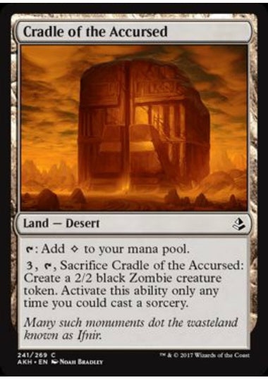 (英)【Foil】呪われた者の揺り籠 / Cradle of the Accursed【AKH】 No.241