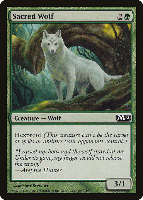 (英)【Foil】聖なる狼 / Sacred Wolf【M12】 No.194