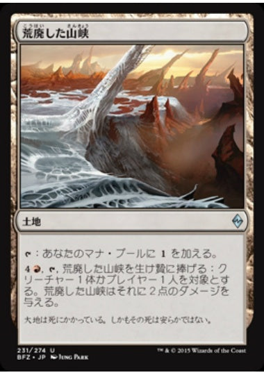 (日)荒廃した山峡 / Blighted Gorge【BFZ】 No.231