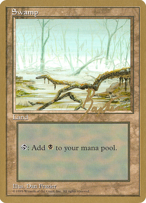 (英)沼 / Swamp【PTC】 (A Branch) ProTour NewYork Decks 1996 George Baxter 金枠 No.293