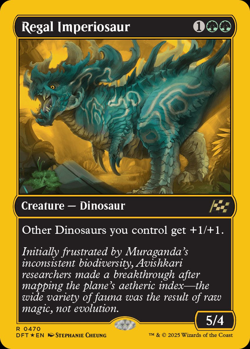 (英)【ファーストプレイスFoil】威厳ある放漫トカゲ / Regal Imperiosaur【DFT】 No.470