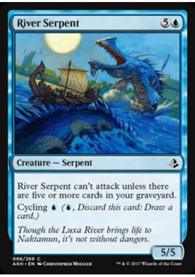 (英)【Foil】川蛇 / River Serpent【AKH】 No.066
