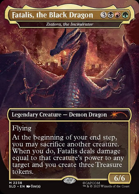 (英)黒龍ミラボレアス - Fatalis, the Black Dragon[焼却するもの、ジアトラ / Ziatora, the Incinerator]【SLD】 Secret Lair x Monster Hunter: The Monsters No.2238