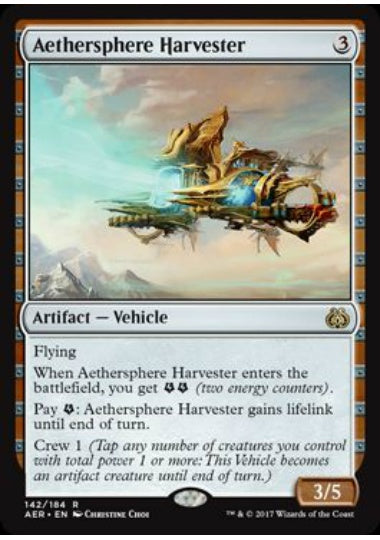 (英)【Foil】霊気圏の収集艇 / Aethersphere Harvester【AER】 No.142