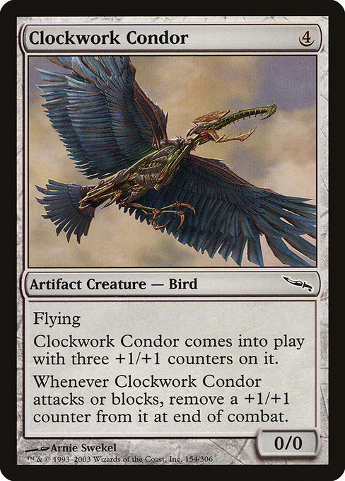 (英)【Foil】機械仕掛けのコンドル / Clockwork Condor【MRD】 No.154