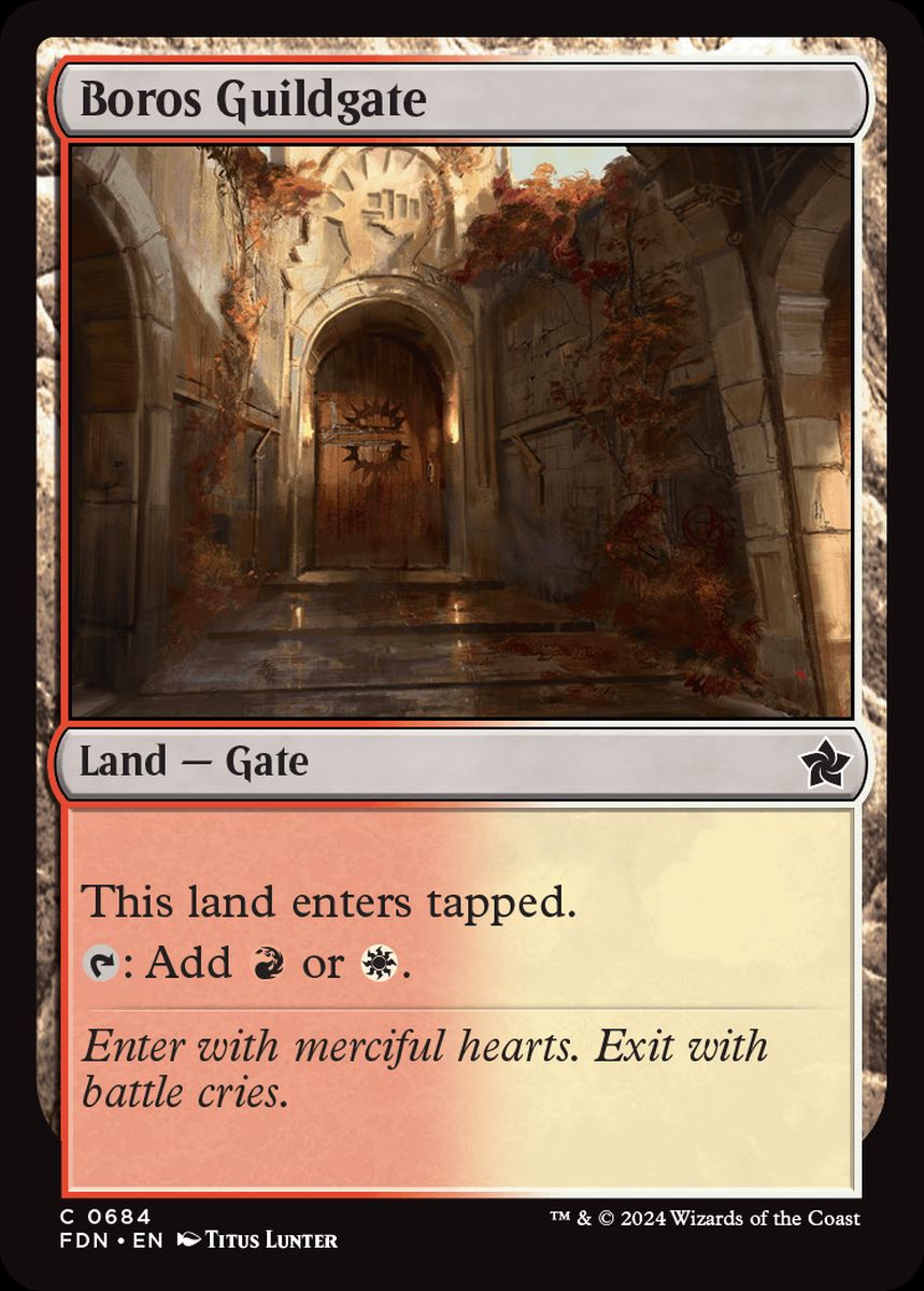 (英)ボロスのギルド門 / Boros Guildgate【FDN】 Starter Collection収録 No.684