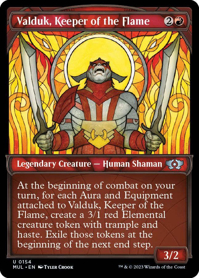 (英)【ハローFoil】炎の番人、ヴァルダーク / Valduk, Keeper of the Flame【MUL】 No.154
