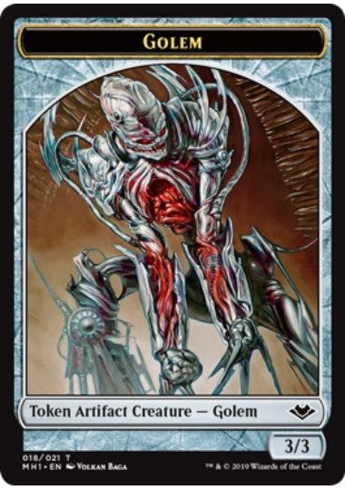 (英)【Foil】ゴーレムトークン / Golem Token【MH1-TOKEN】 No.018