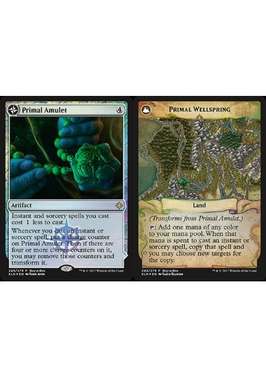 (英)【Foil】原初の呪物 / Primal Amulet - 原初の水源 / Primal Wellspring【PRM】Box購入プロモ No.072