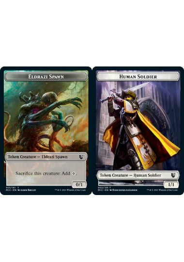 (英)エルドラージ・落とし子トークン / Eldrazi Spawn Token No.001 - 人間・兵士トークン / Human Soldier Token【MIC-TOKEN】 No.002