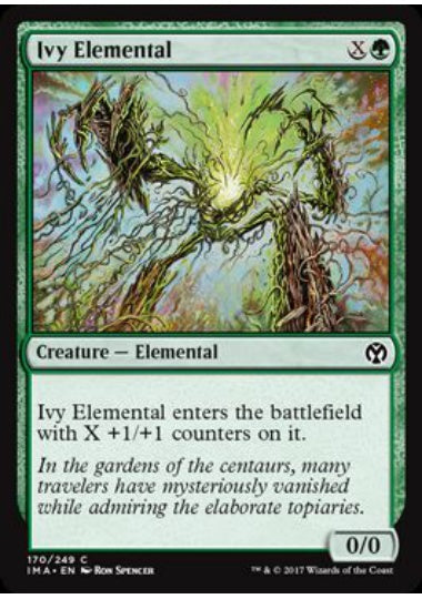 (英)【Foil】キヅタの精霊 / Ivy Elemental【IMA】 No.170