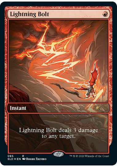 (英)【Foil】稲妻 / Lightning Bolt【SLD】Mountain, Go No.085