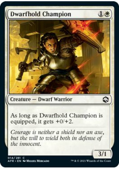 (英)【Foil】ドワーフホールドの勇者 / Dwarfhold Champion【AFR】 No.014