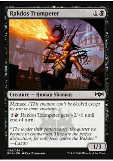 (英)【Foil】ラクドスのラッパ吹き / Rakdos Trumpeter【RNA】 No.084