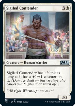 (英)印章持ちの挑戦者 / Sigiled Contender【M21】 プレインズウォーカーデッキ収録 No.323