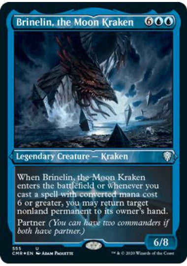 (英)【Foil】月のクラーケン、ブリネリン / Brinelin, the Moon Kraken ★ショーケース枠★ 【CMR】 No.555