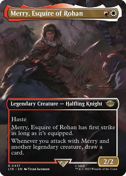 (英)ローハン王家の小姓、メリー / Merry, Esquire of Rohan ★ボーダーレス★(シーン・カード) 【LTR】 No.437