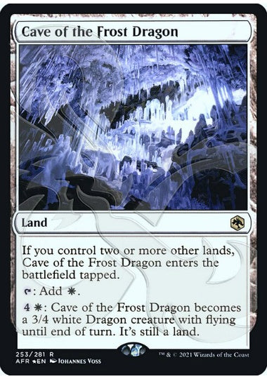 (英)【Foil】フロスト・ドラゴンの洞窟 / Cave of the Frost Dragon ★アンパサンド・カード★【AFR】 No.253