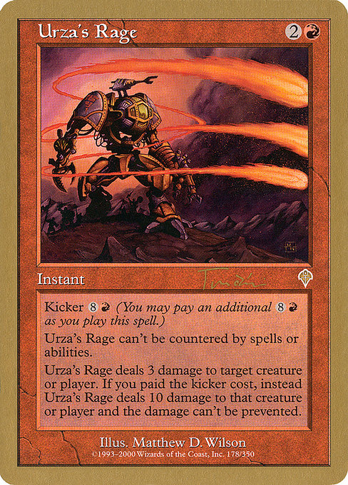 (英)ウルザの激怒 / Urza's Rage【WC01】 World Championship Decks 2001 Jan Tomcani 金枠 No.054
