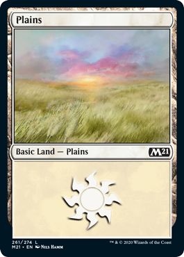 (英)【Foil】平地 / Plains【M21】 No.261