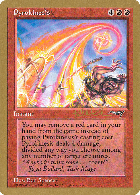 (英)紅蓮操作 / Pyrokinesis【WC97】 World Championship Decks 1997 Paul McCabe 金枠 No.050