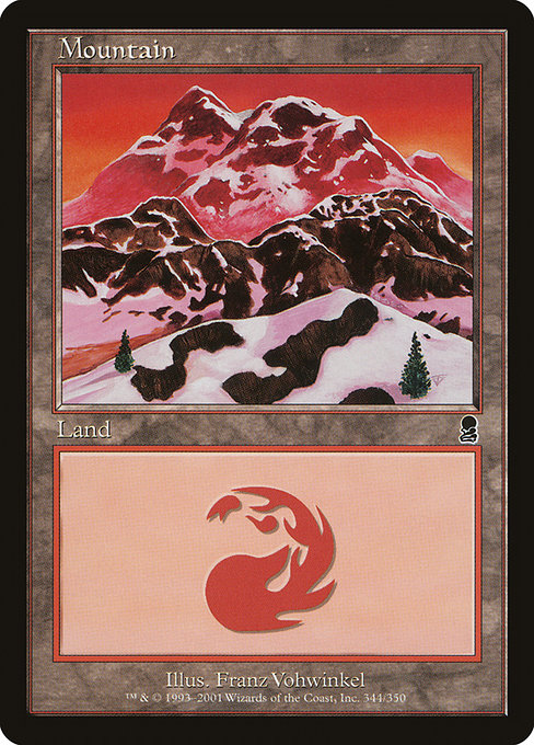 (英)【Foil】山 / Mountain【ODY】 No.344