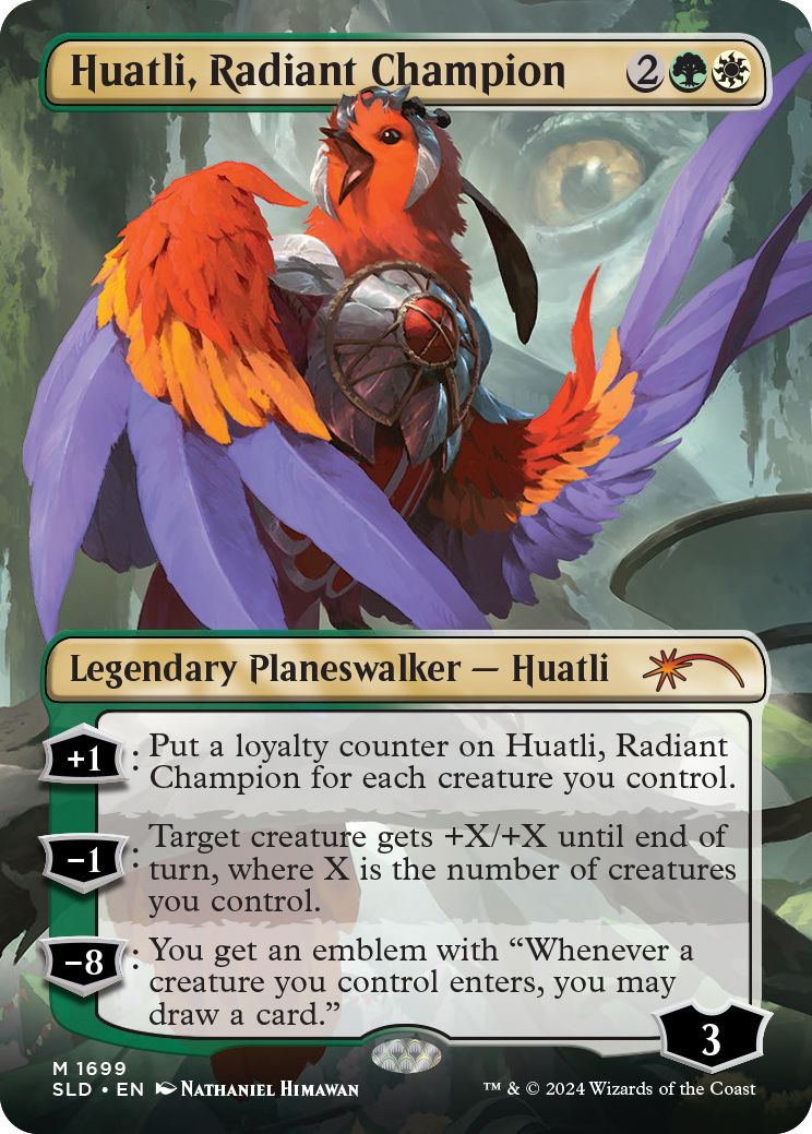 (英)【Foil】光輝の勇者、ファートリ / Huatli, Radiant Champion【SLD】Showcase: Bloomburrow No.1699