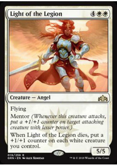 (英)【Foil】軍勢の光 / Light of the Legion【GRN】 No.019