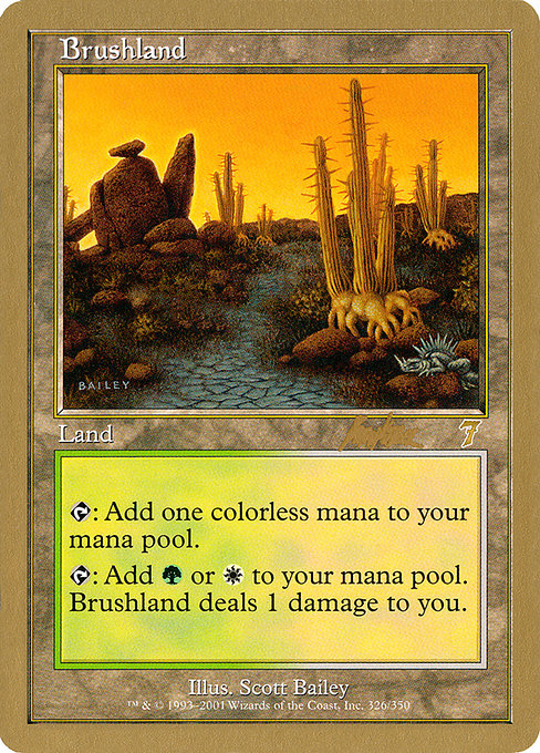 (英)低木林地 / Brushland【WC02】 World Championship Decks 2002 Brian Kibler 金枠 No.077