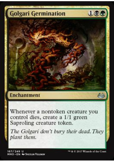 (英)【Foil】ゴルガリの発芽 / Golgari Germination【MM3】 No.167