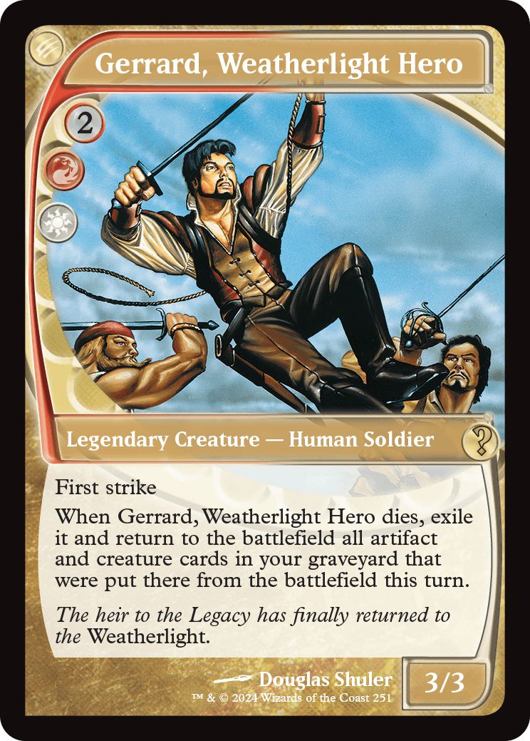 (英)【Foil】ウェザーライトの英雄、ジェラード / Gerrard, Weatherlight Hero【MB2】 No.251