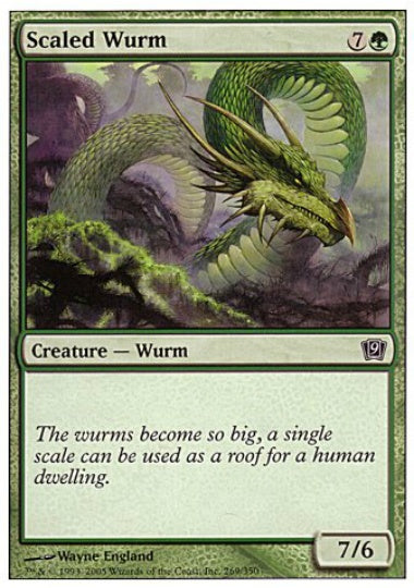 (英)【Foil】甲鱗のワーム / Scaled Wurm【9ED】 No.269