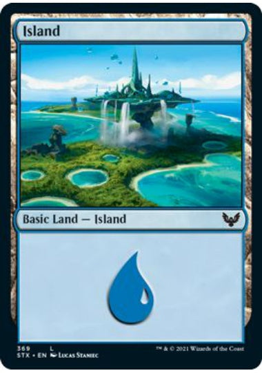 (英)【Foil】島 / Island【STX】 No.369