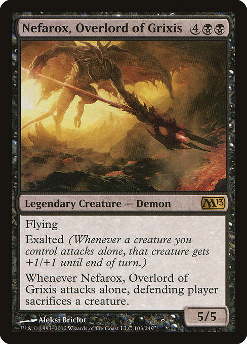 (英)グリクシスの首領、ネファロックス / Nefarox, Overlord of Grixis【M13】 No.103