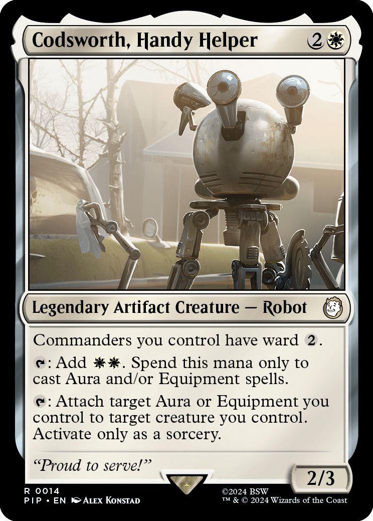 (英)【Foil】有能な執事、コズワース / Codsworth, Handy Helper【PIP】 No.0014