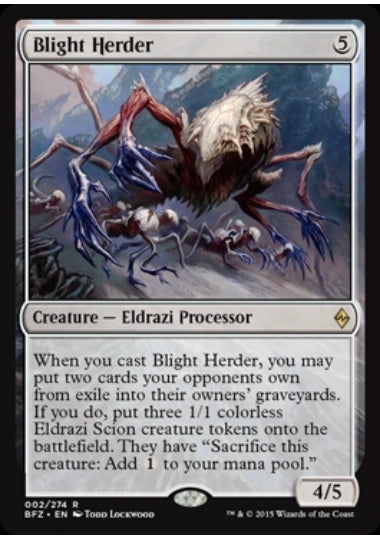 (英)【Foil】荒廃を招くもの / Blight Herder【BFZ】 No.002