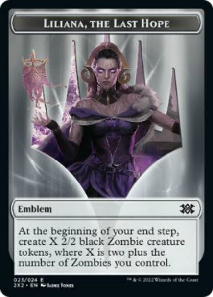 (英)紋章 - 最後の望み、リリアナ / Emblem - Liliana, the Last Hope【2X2-TOKEN】 No.023