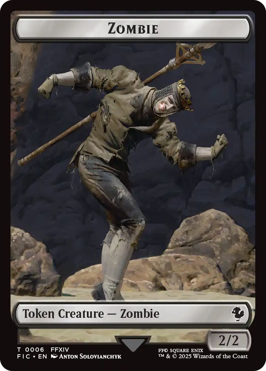(英)【Surge-Foil】ゾンビトークン / Zombie Token No.006 - モーグリトークン / Moogle Token【FIC-TOKEN】 No.034
