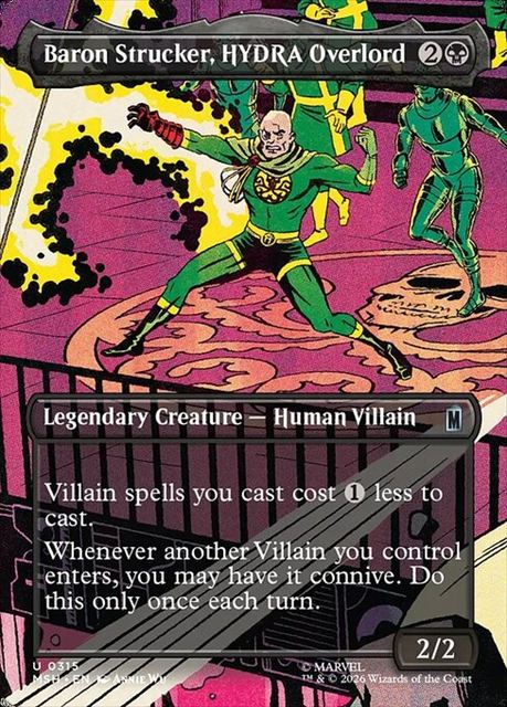 (英)【Foil】ヒドラの支配者、バロン・ストラッカー / Baron Strucker, HYDRA Overlord ★ボーダーレス★(「シーン・カード」) 【MSH】 No.315