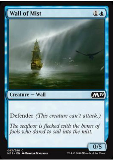 (英)【Foil】霧の壁 / Wall of Mist【M19】 No.083