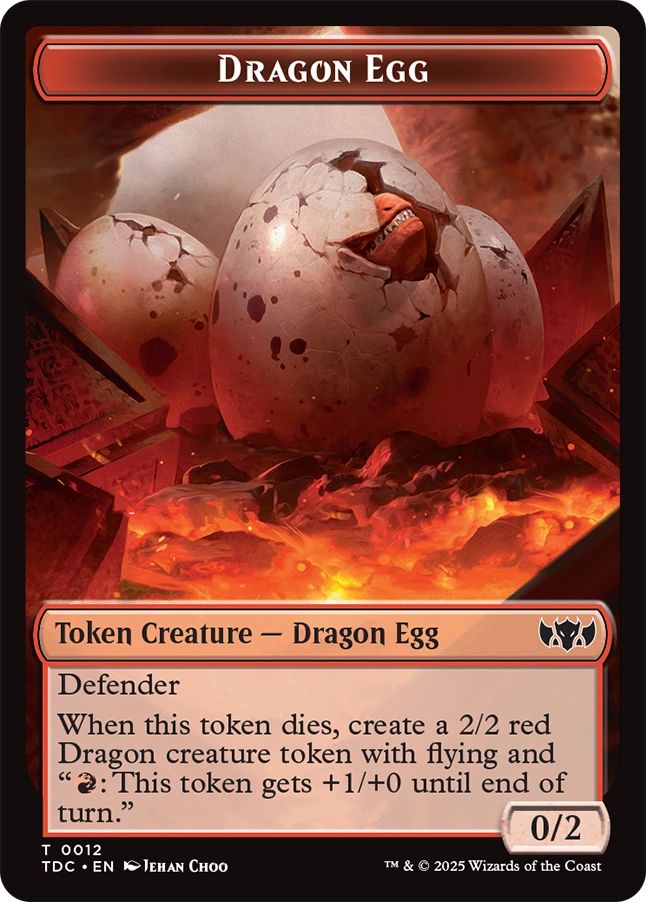 (英)ドラゴンの卵トークン / Dragon Egg Token No.012 - ドラゴントークン / Dragon Token【TDC-TOKEN】 No.013