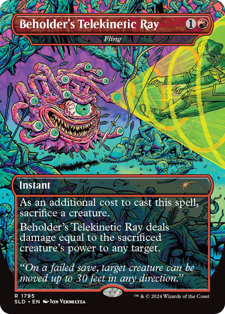 (英)【Foil】Beholder's Telekinetic Ray[投げ飛ばし / Fling]【SLD】Death is In the Eyes of the Beholder II No.1795